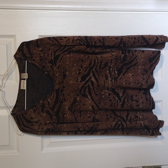 Animal print top by Chico's size 3 - Picture 1 of 3
